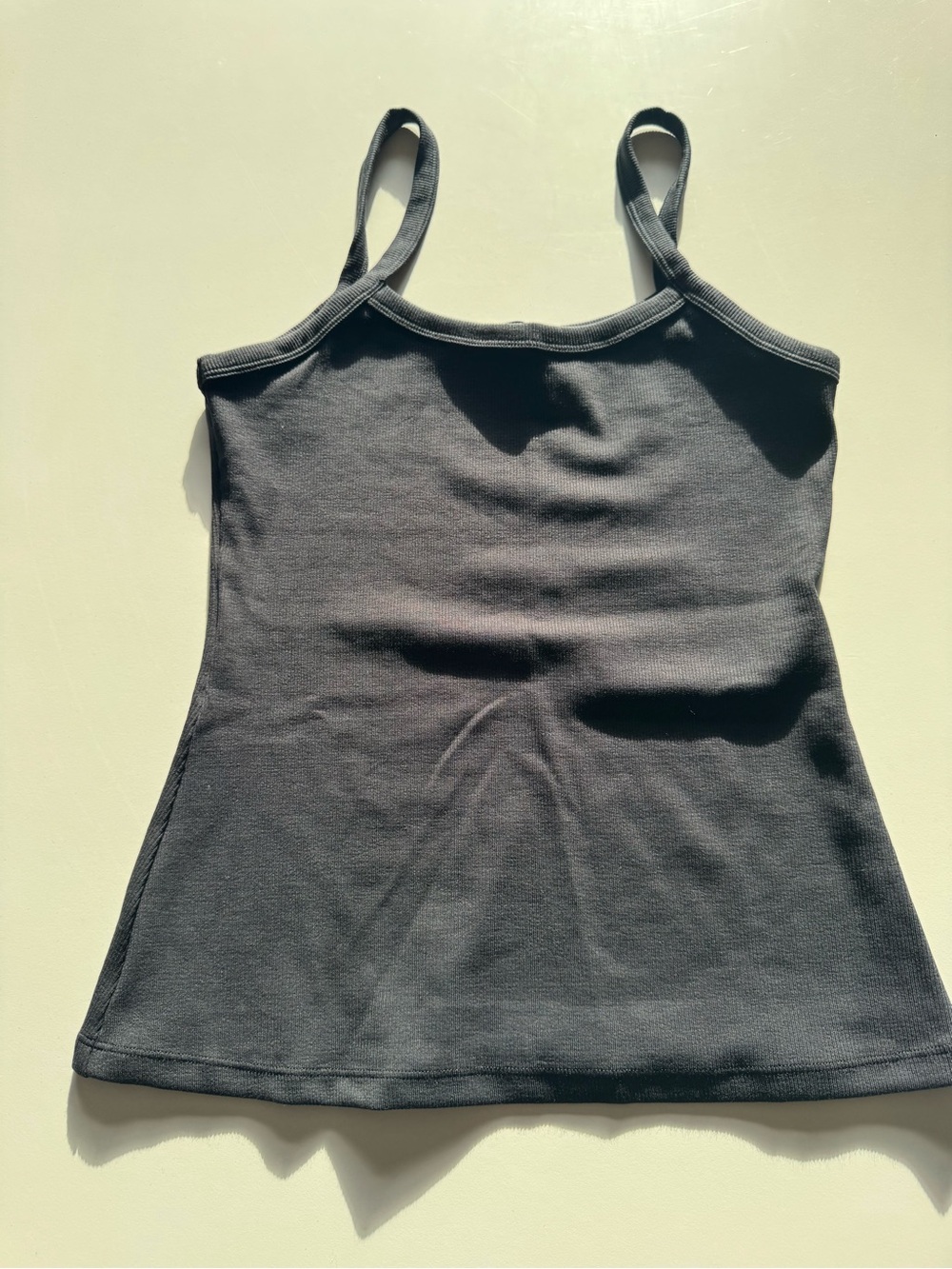 KNiX Women’s Black Slim Ribbed Tank Top - Classic Strappy Camisole